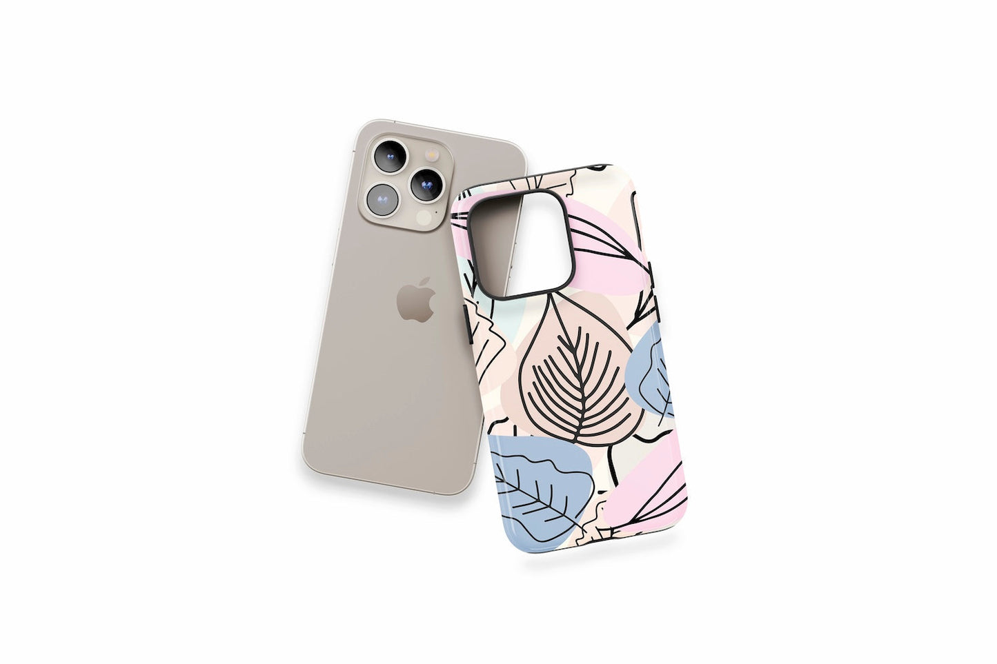 An example of our Magsafe compatible phone case with our Abstract Leaves design