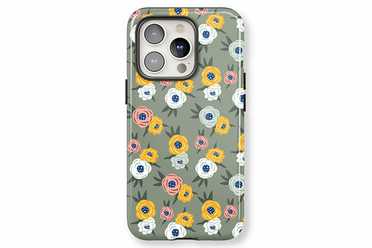 Green Floral phone case