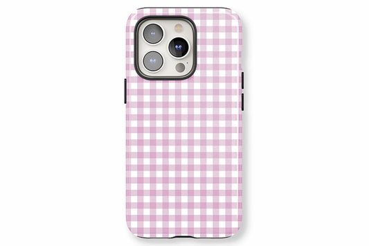 Purple Gingham phone case