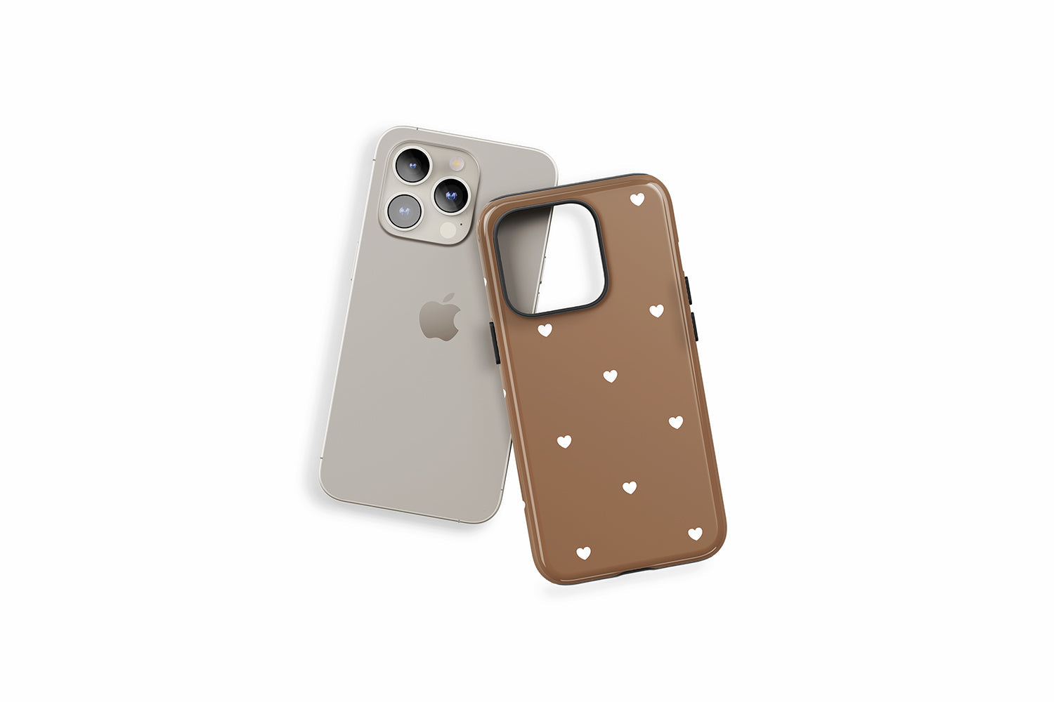 An example of our Magsafe compatible phone case with our Chocolate Hearts design