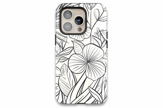 Floral Sketch phone case
