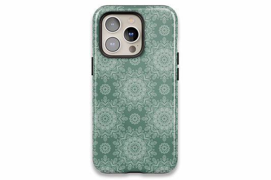 Green Mandala phone case