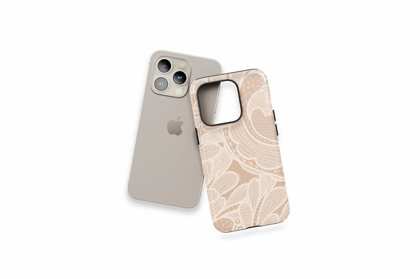 An example of our Magsafe compatible phone case with our Nude Lace design
