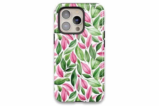 Pinky Leaves phone case