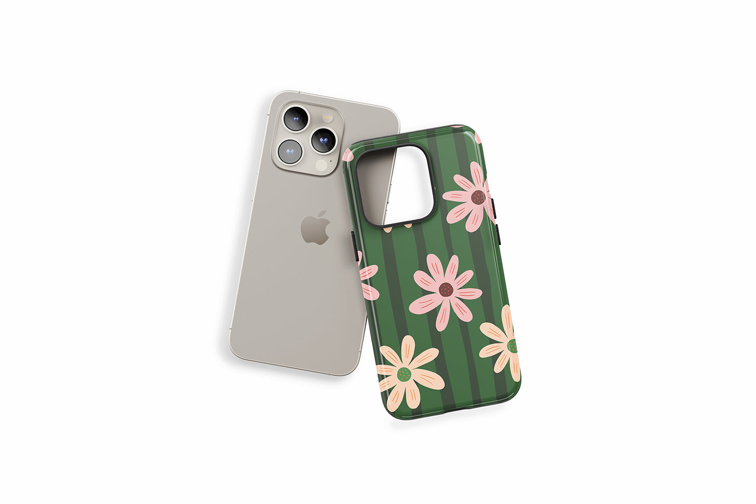 An example of our Magsafe compatible phone case with our Vintage Daisy design